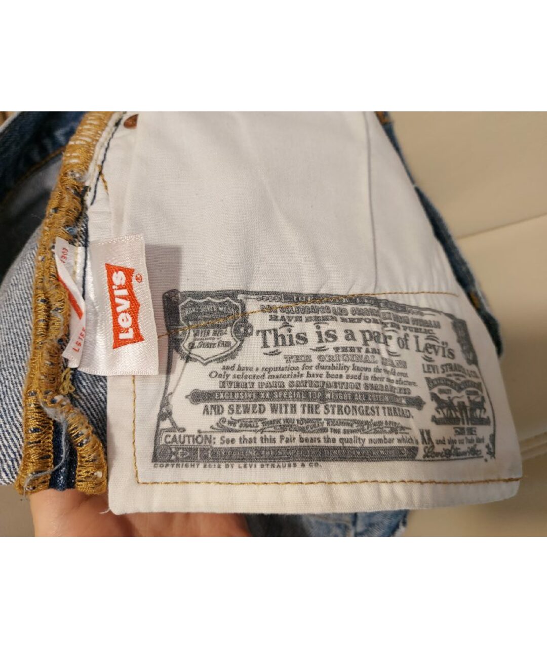 LEVI'S Голубые хлопковые шорты, фото 5