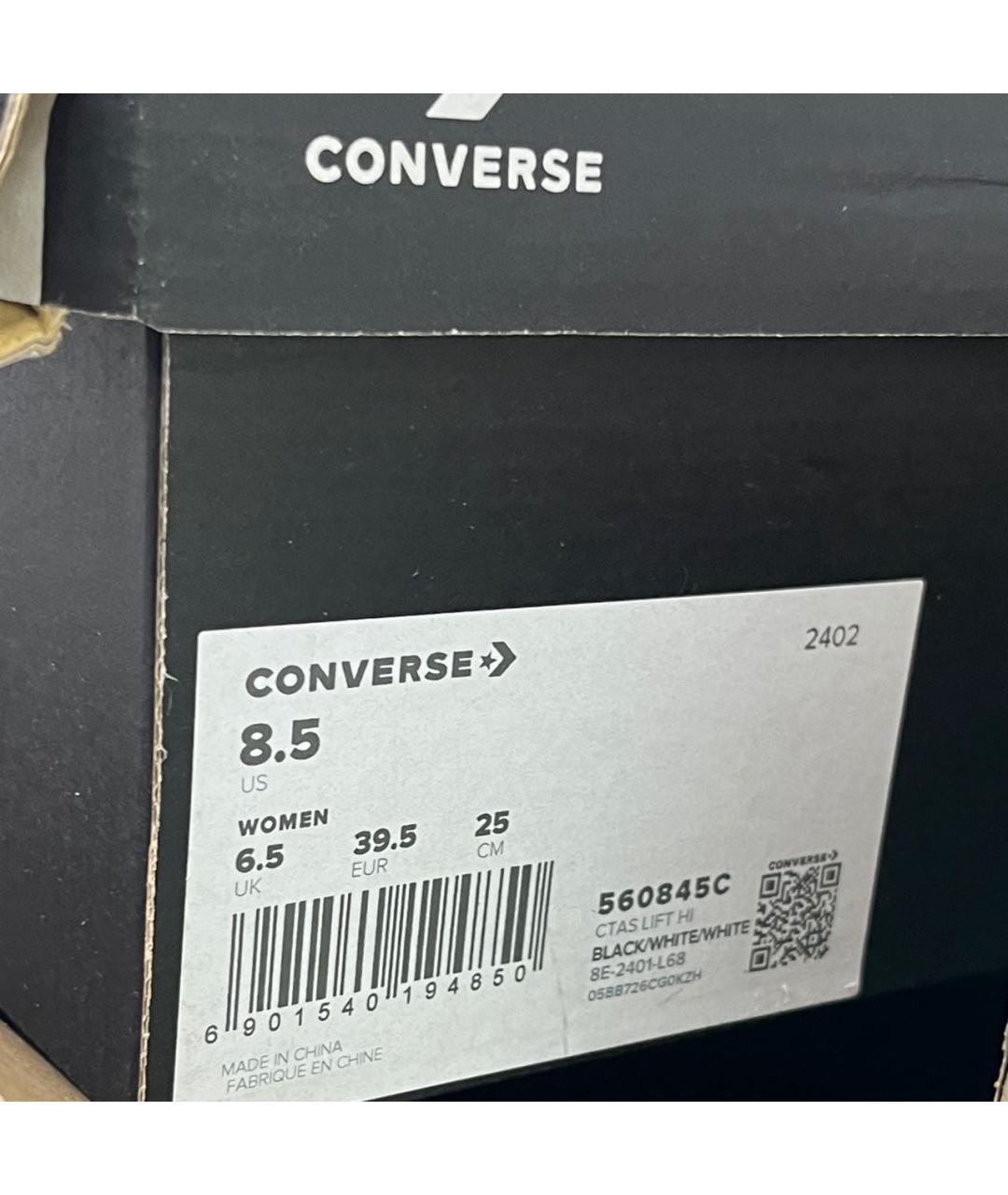 CONVERSE Черные текстильные кеды, фото 5