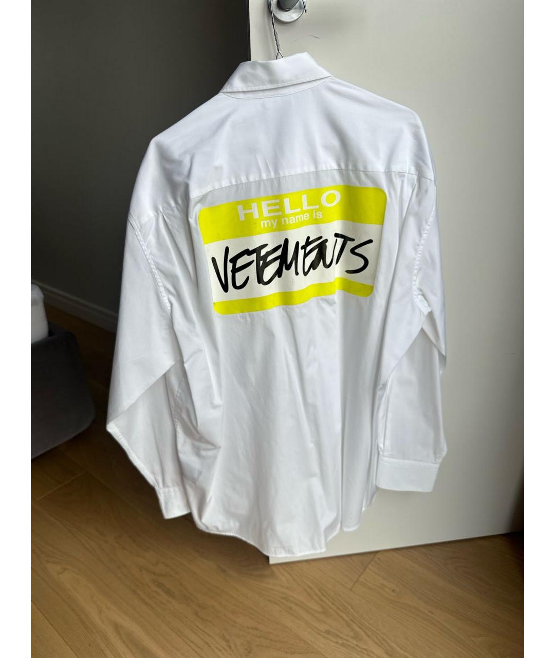 VETEMENTS Белая хлопковая рубашка, фото 2