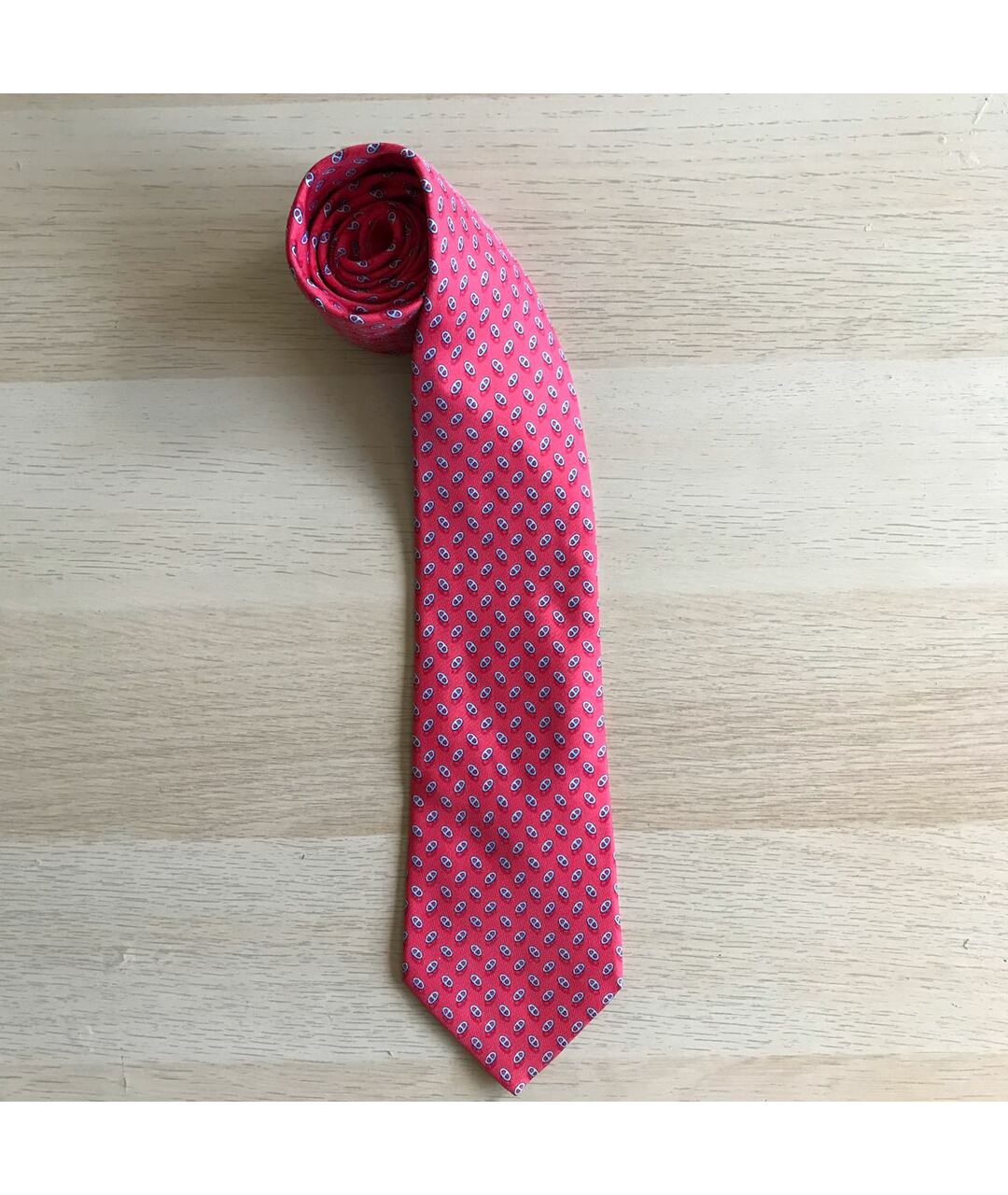HERMES PRE-OWNED Красный шелковый галстук, фото 2