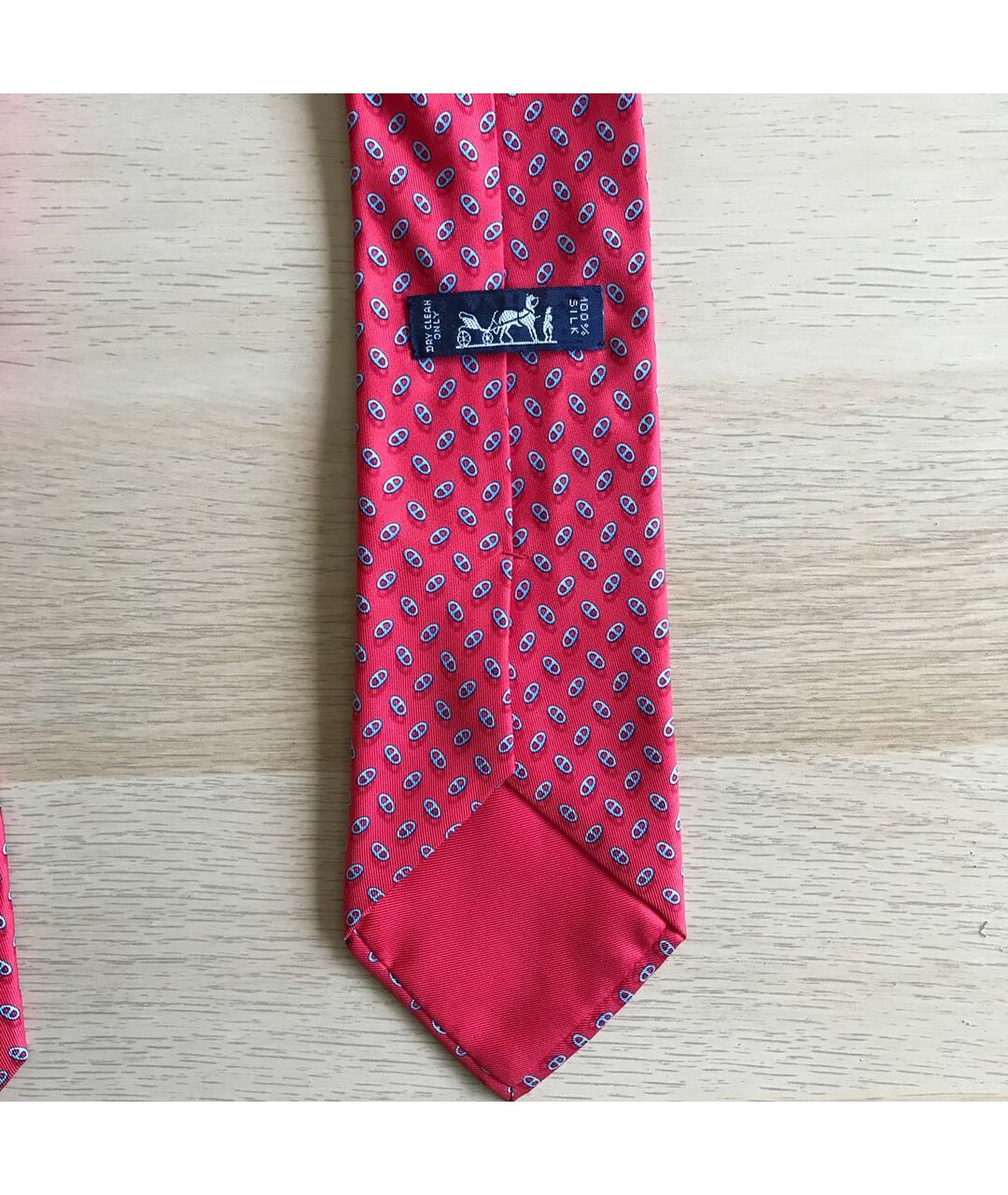 HERMES PRE-OWNED Красный шелковый галстук, фото 5