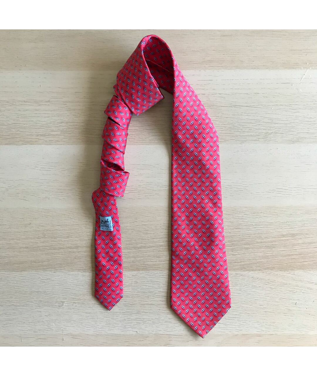 HERMES PRE-OWNED Красный шелковый галстук, фото 7