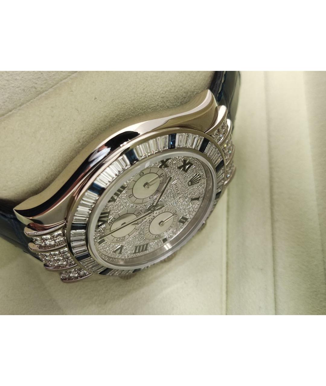 ROLEX Синие часы из белого золота, фото 4