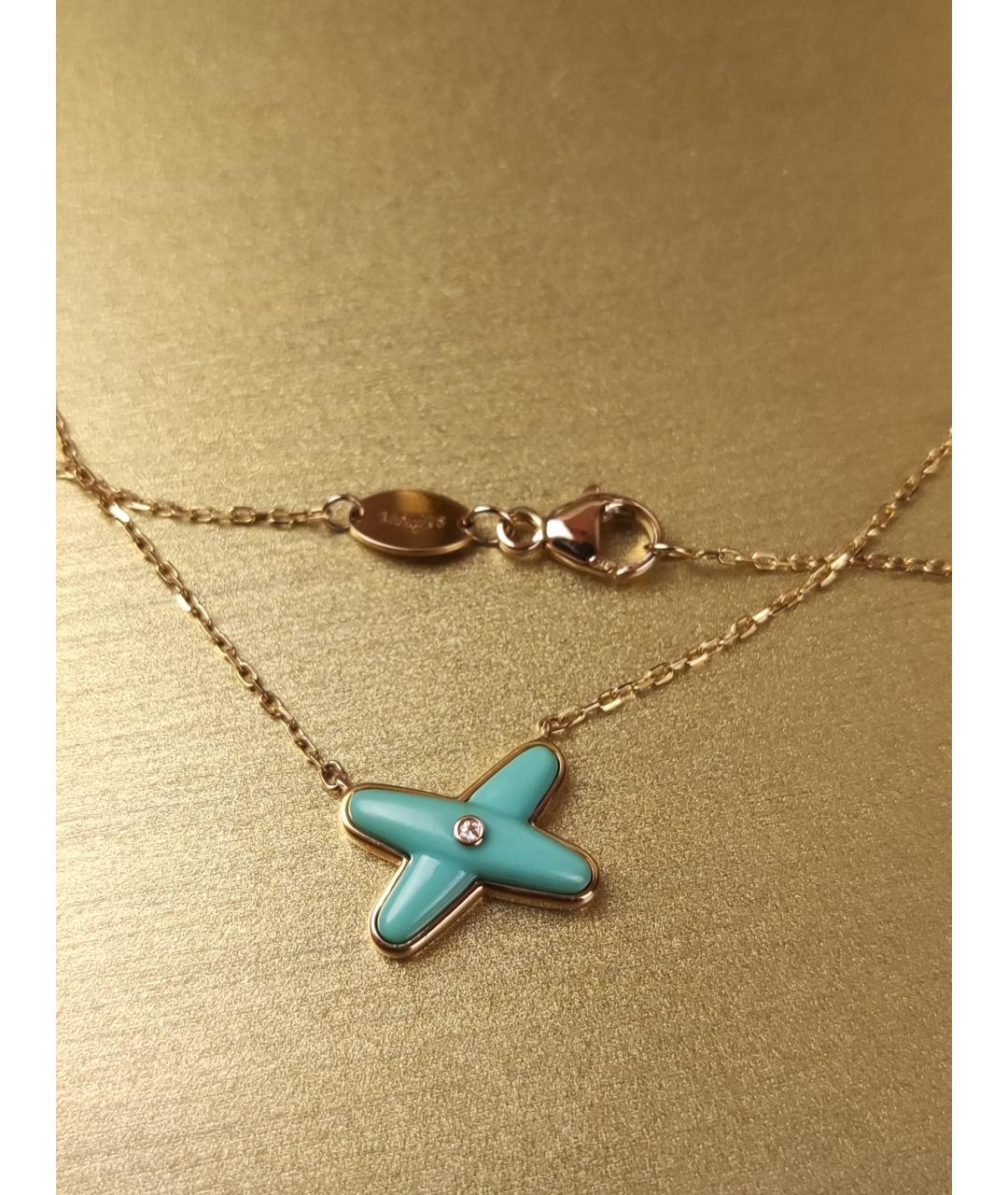 CHAUMET Бирюзовая подвеска из розового золота, фото 3