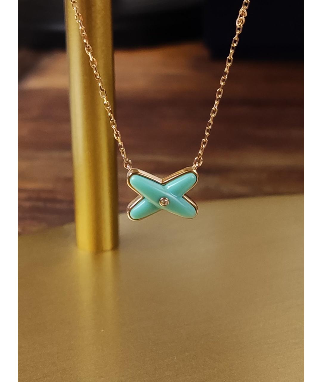 CHAUMET Бирюзовая подвеска из розового золота, фото 2