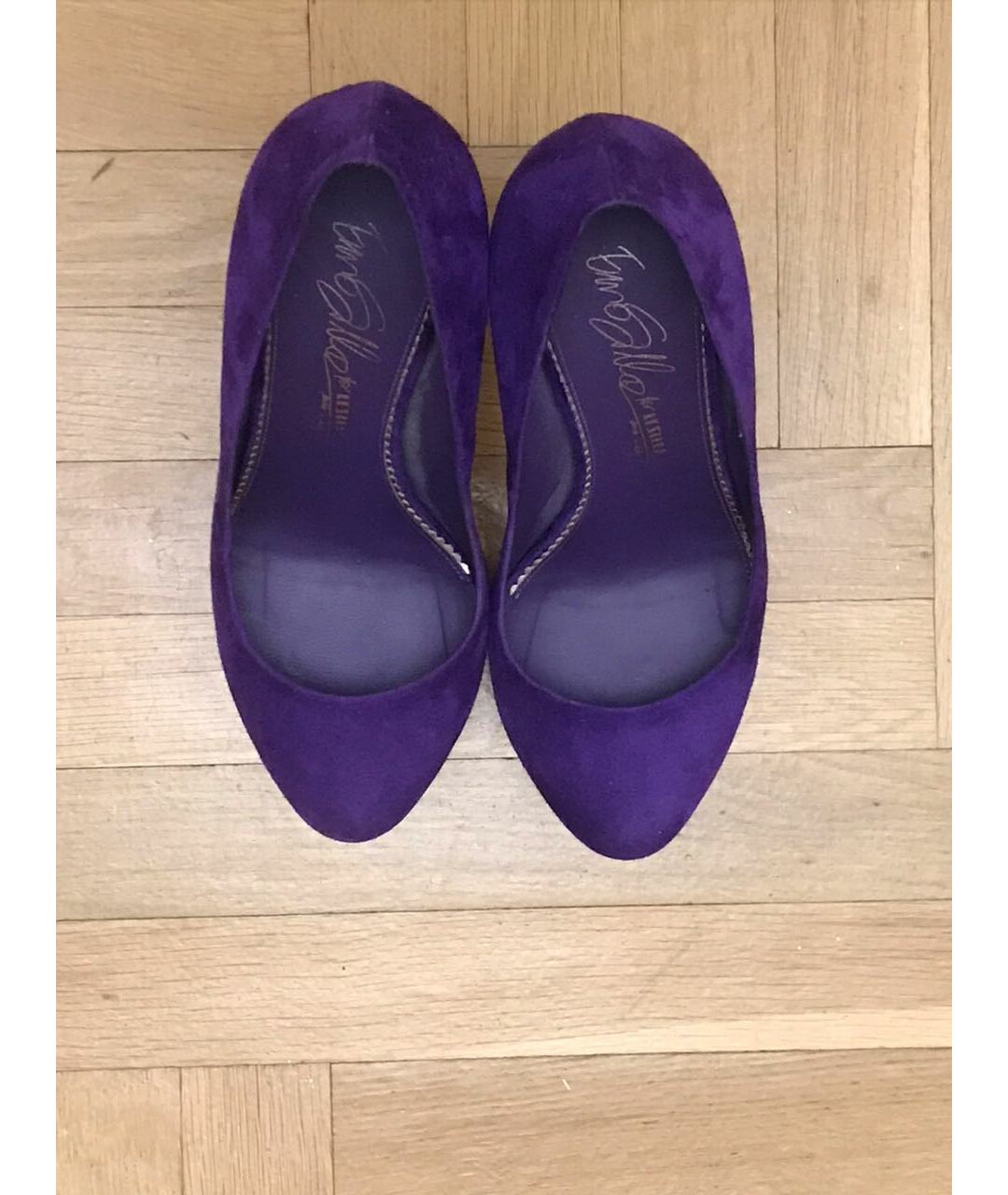 LE SILLA Фиолетовые бархатные туфли, фото 2