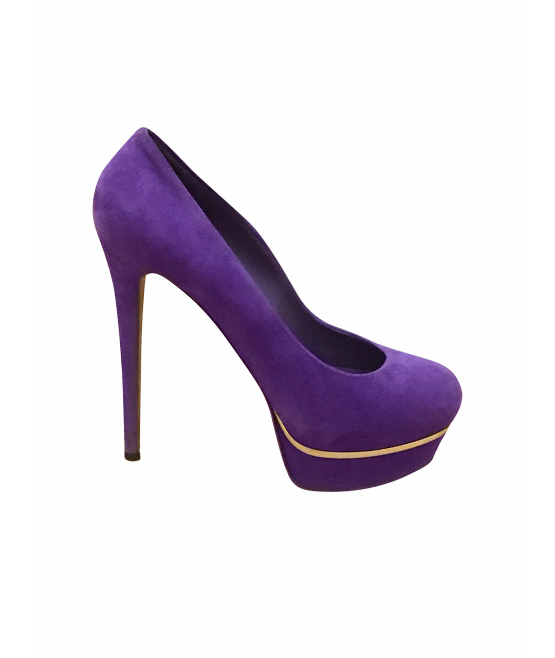LE SILLA Фиолетовые бархатные туфли, фото 1