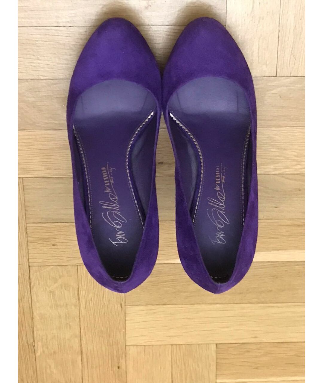 LE SILLA Фиолетовые бархатные туфли, фото 3
