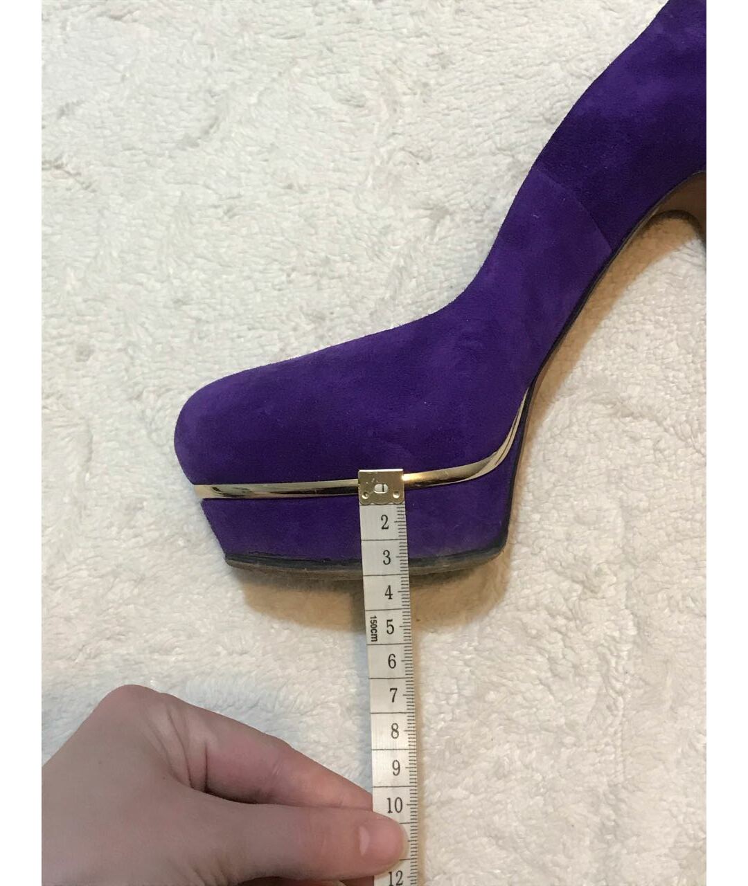 LE SILLA Фиолетовые бархатные туфли, фото 5