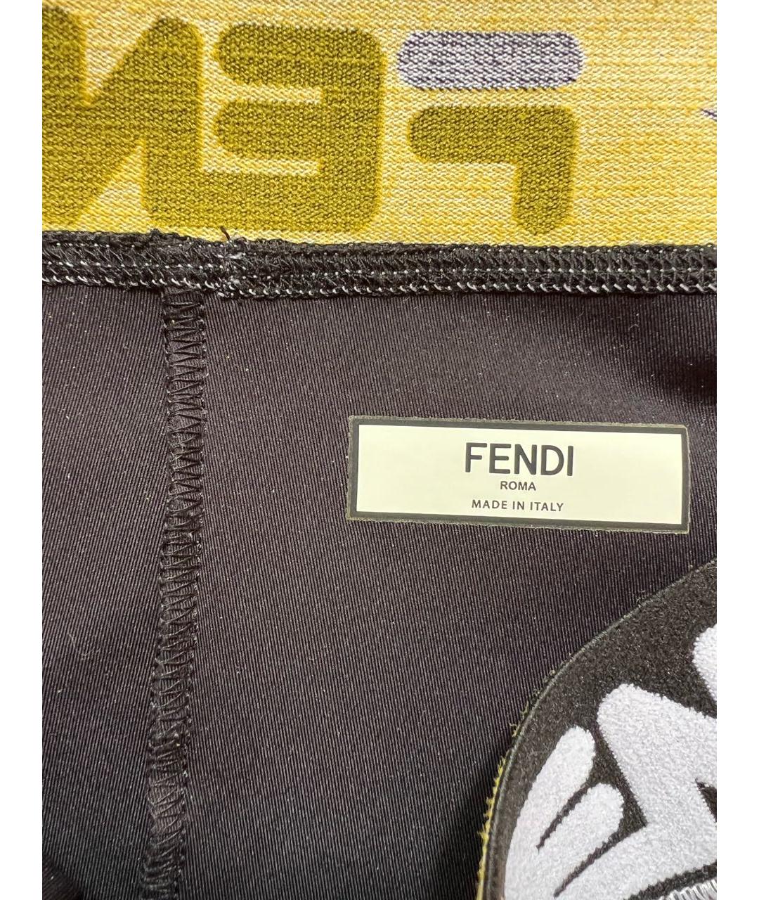 FENDI Черные полиамидовые спортивные брюки и шорты, фото 3