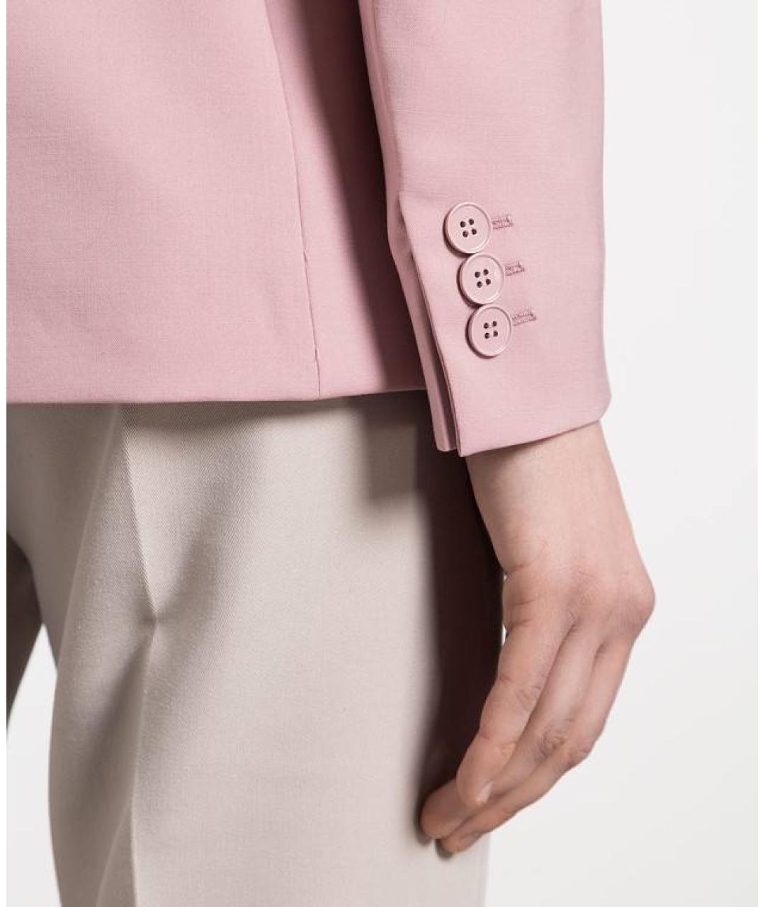 WEEKEND MAX MARA Розовый шерстяной жакет/пиджак, фото 4