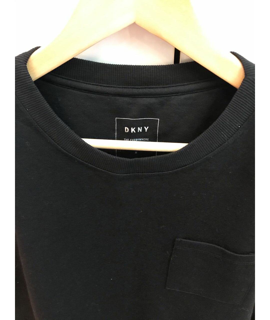 DKNY Черное хлопко-эластановое повседневное платье, фото 3