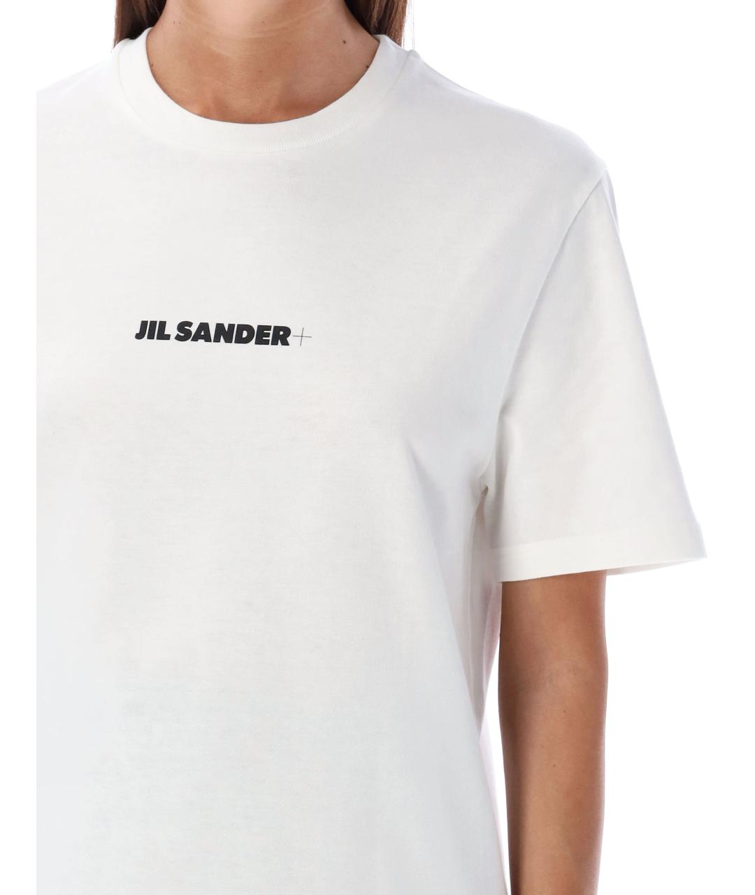 JIL SANDER Белая хлопковая футболка, фото 3