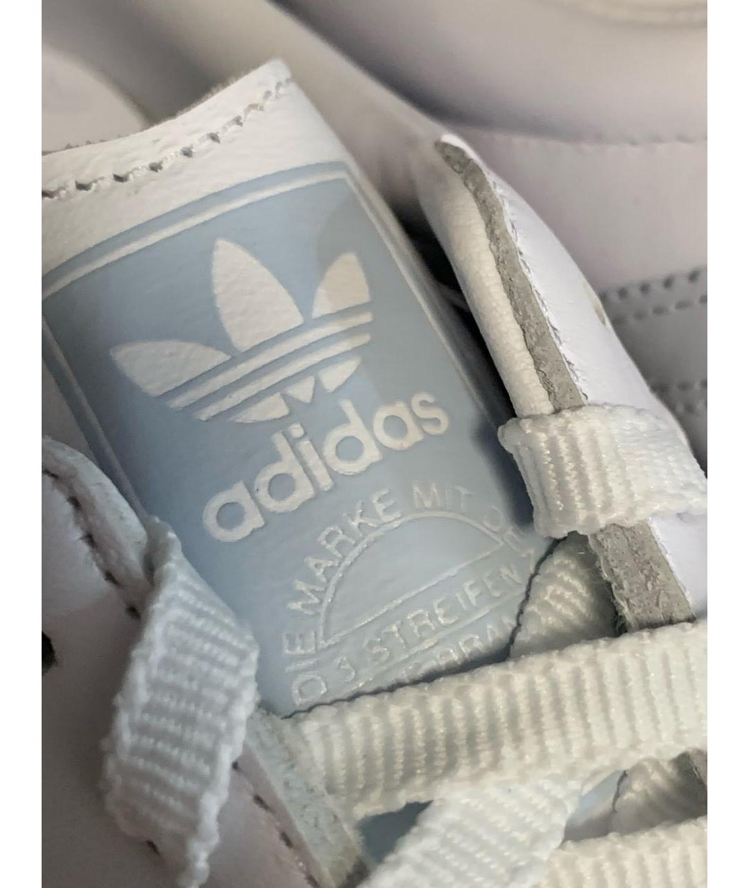 ADIDAS Белые кожаные кроссовки, фото 6