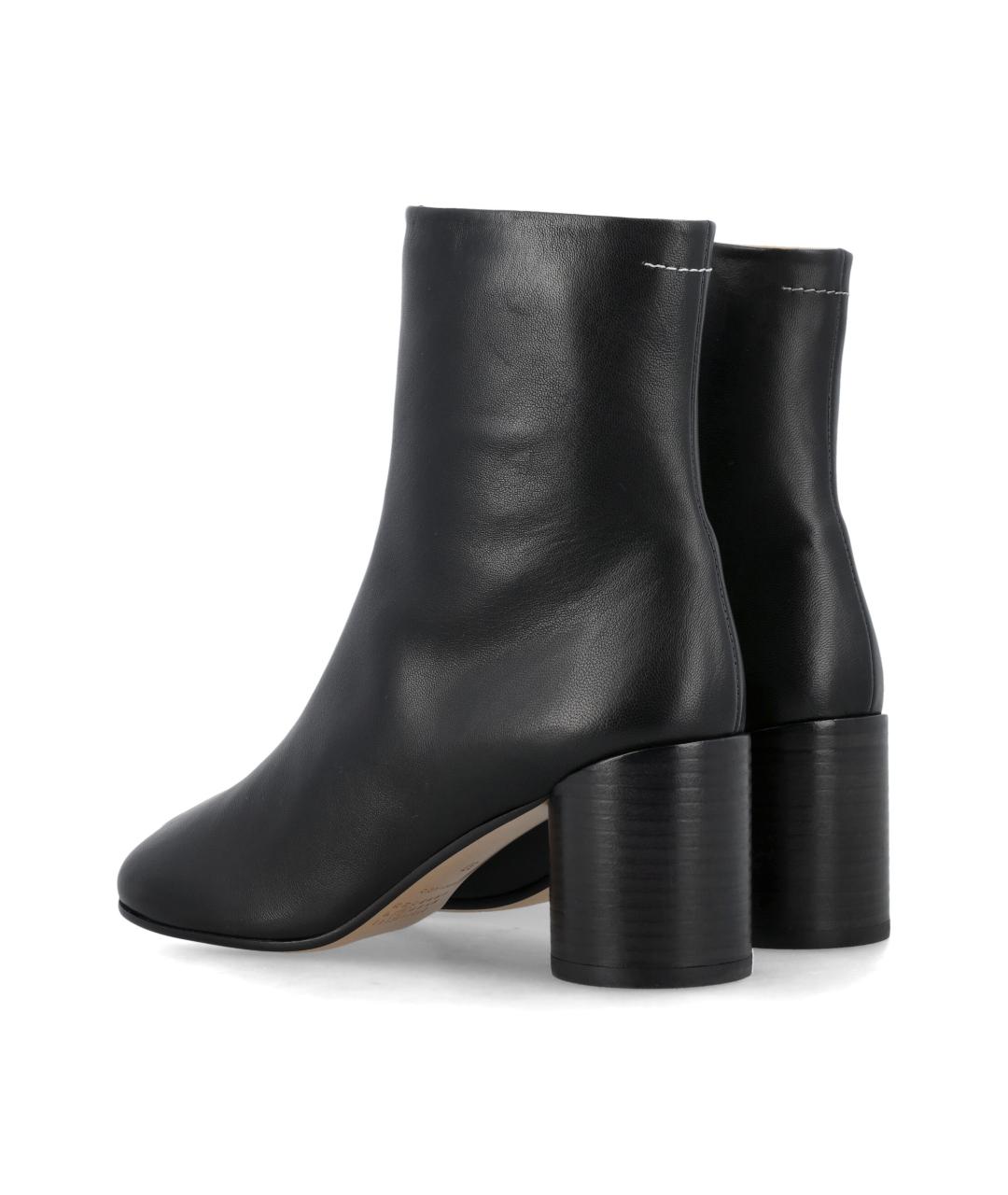 MM6 MAISON MARGIELA Черные кожаные ботильоны, фото 4