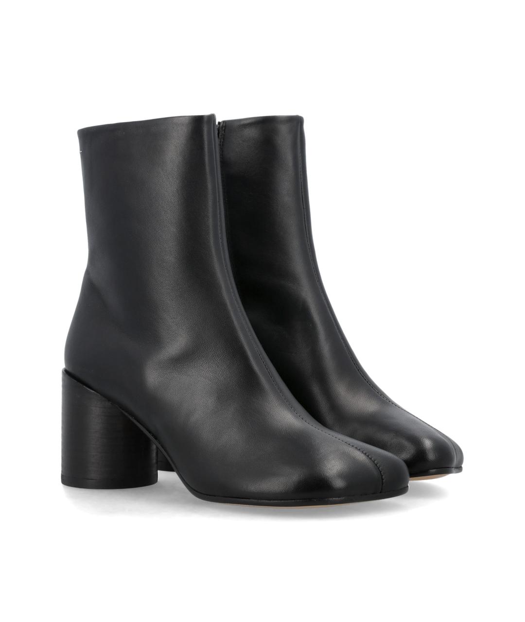 MM6 MAISON MARGIELA Черные кожаные ботильоны, фото 2