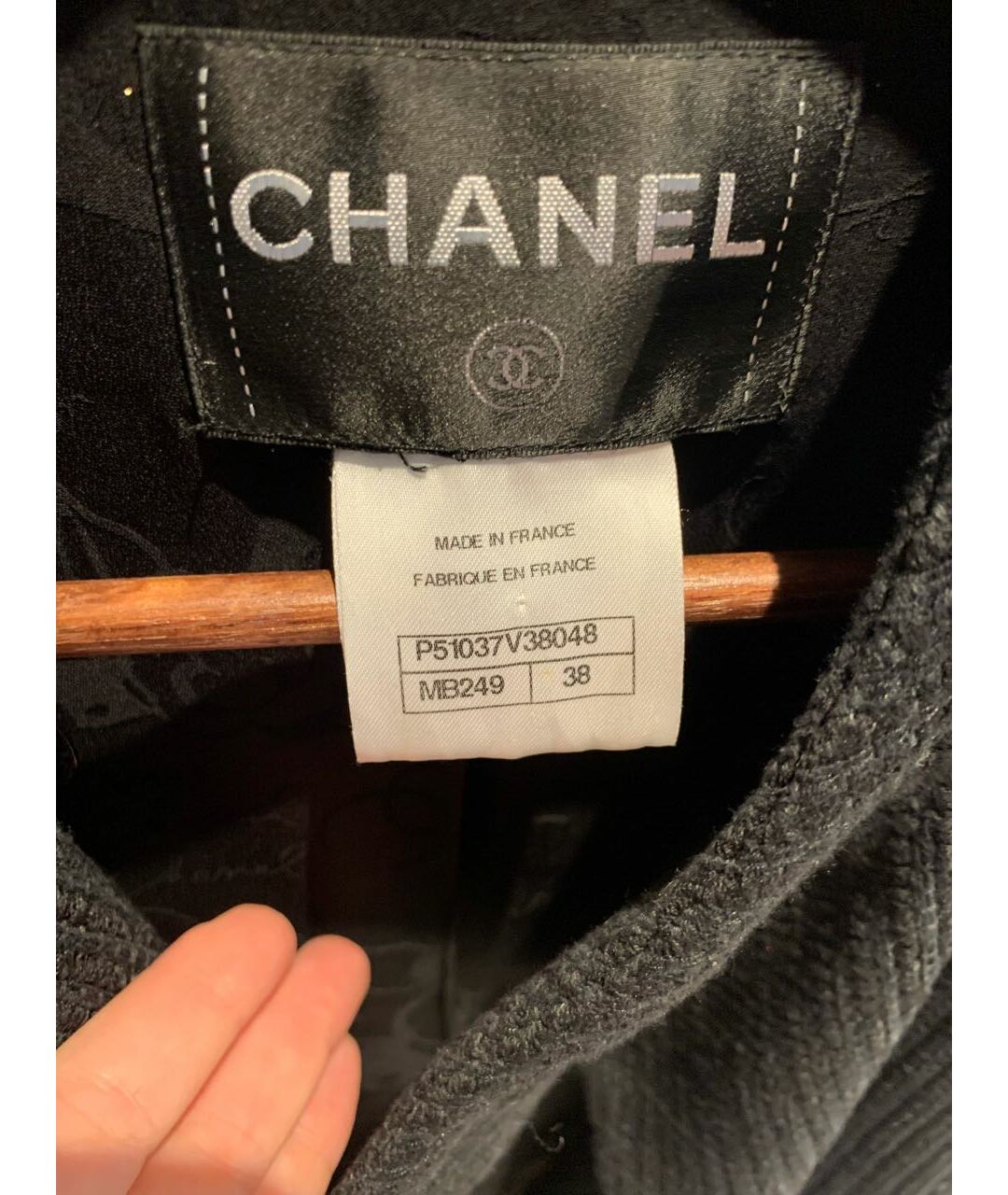 CHANEL PRE-OWNED Черный твидовый жакет/пиджак, фото 4