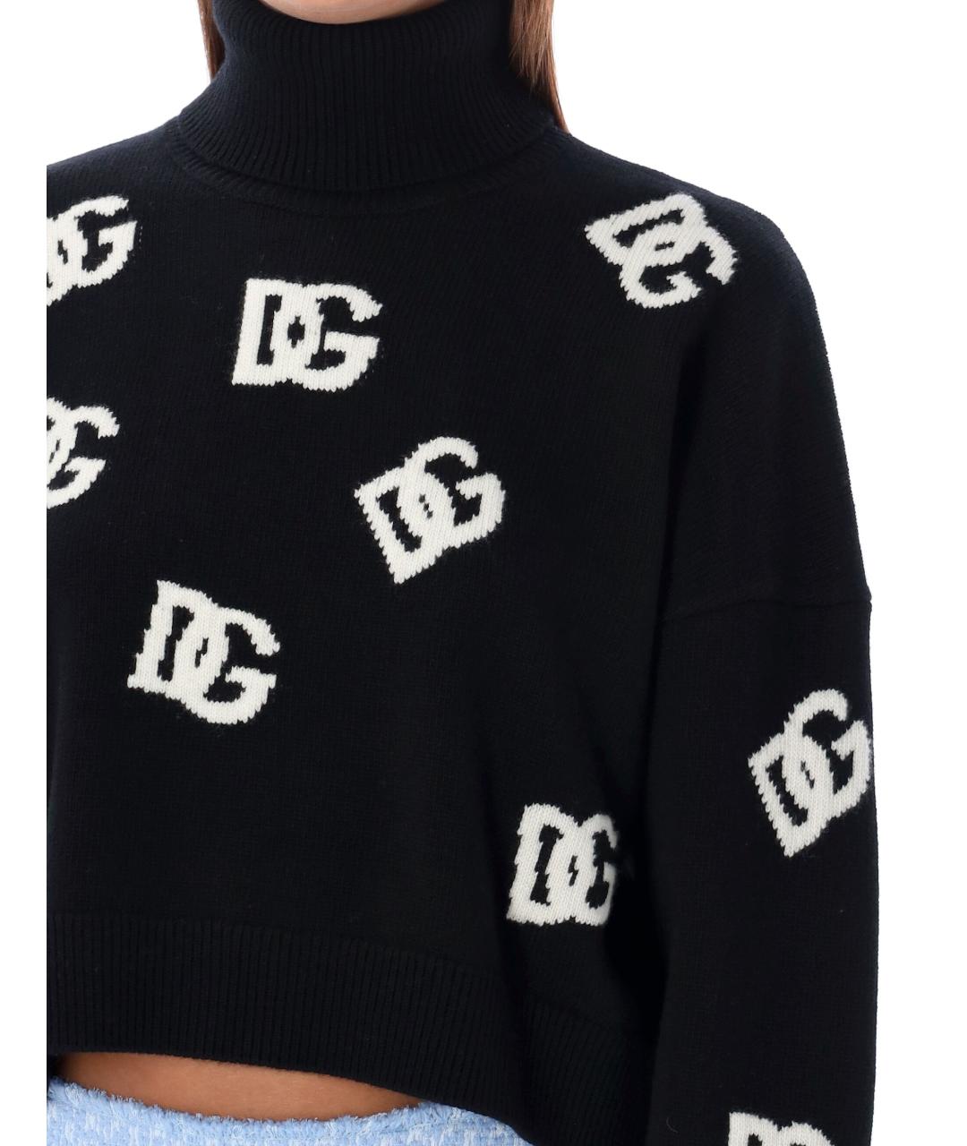 DOLCE&GABBANA Черный шерстяной джемпер / свитер, фото 4