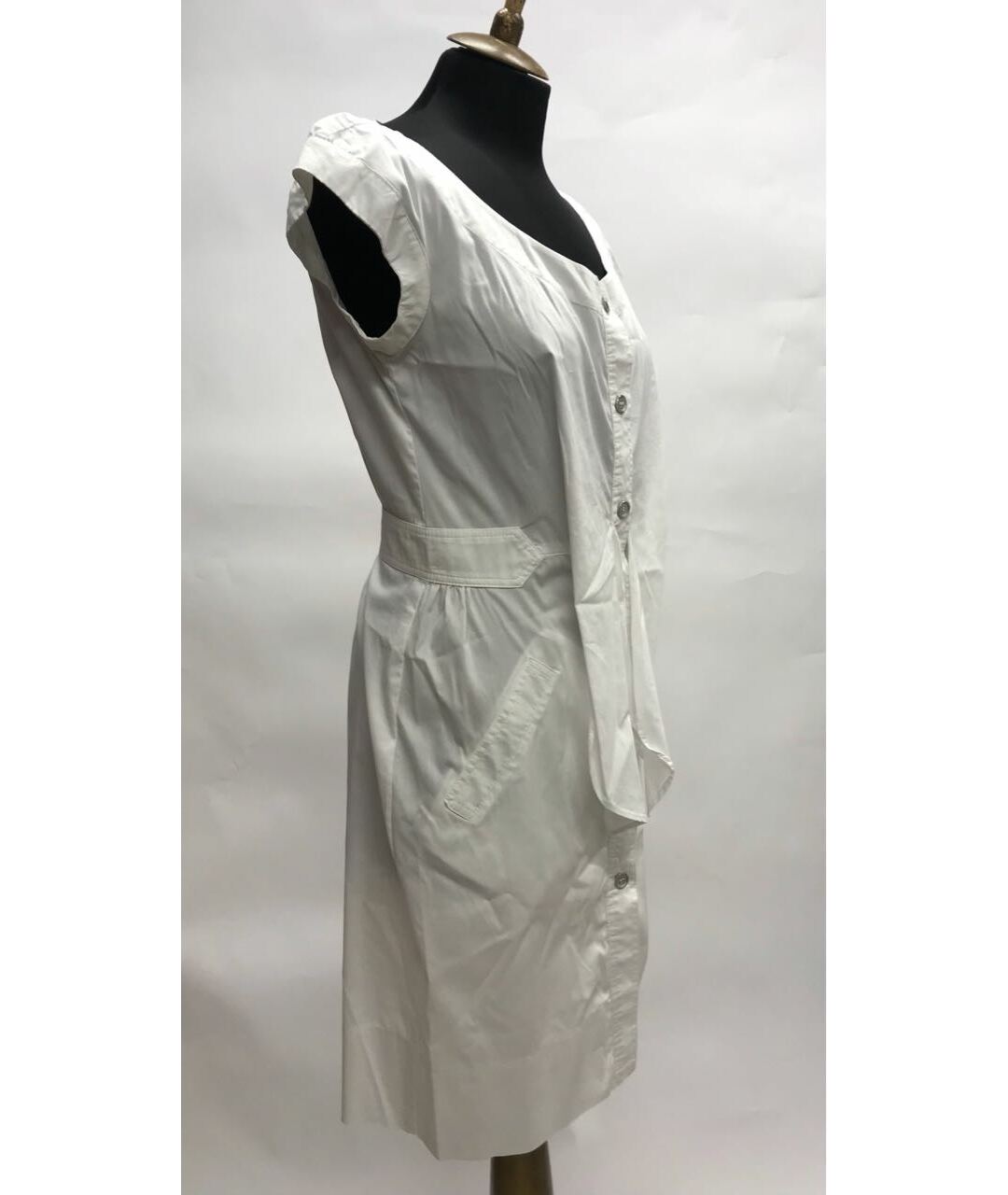 #MUMOFSIX Белое хлопковое повседневное платье, фото 2