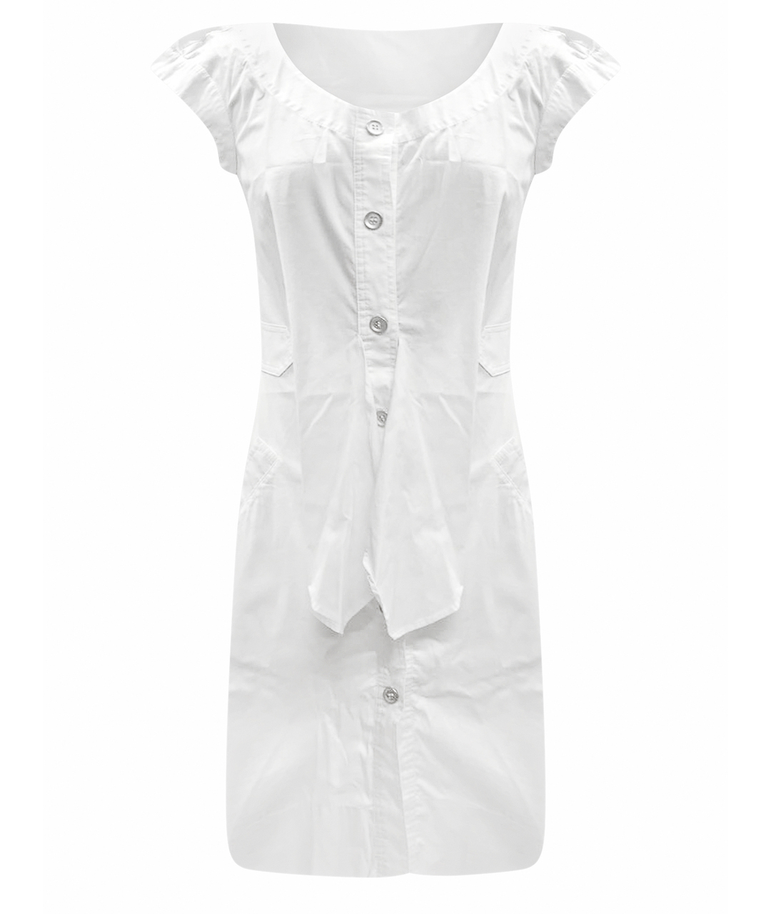 #MUMOFSIX Белое хлопковое повседневное платье, фото 1