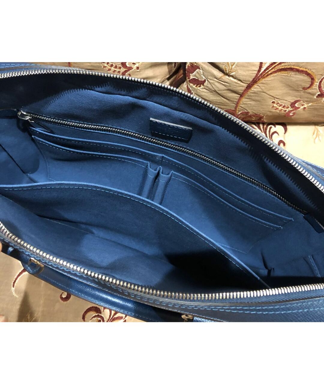 LOUIS VUITTON PRE-OWNED Синий кожаный портфель, фото 4