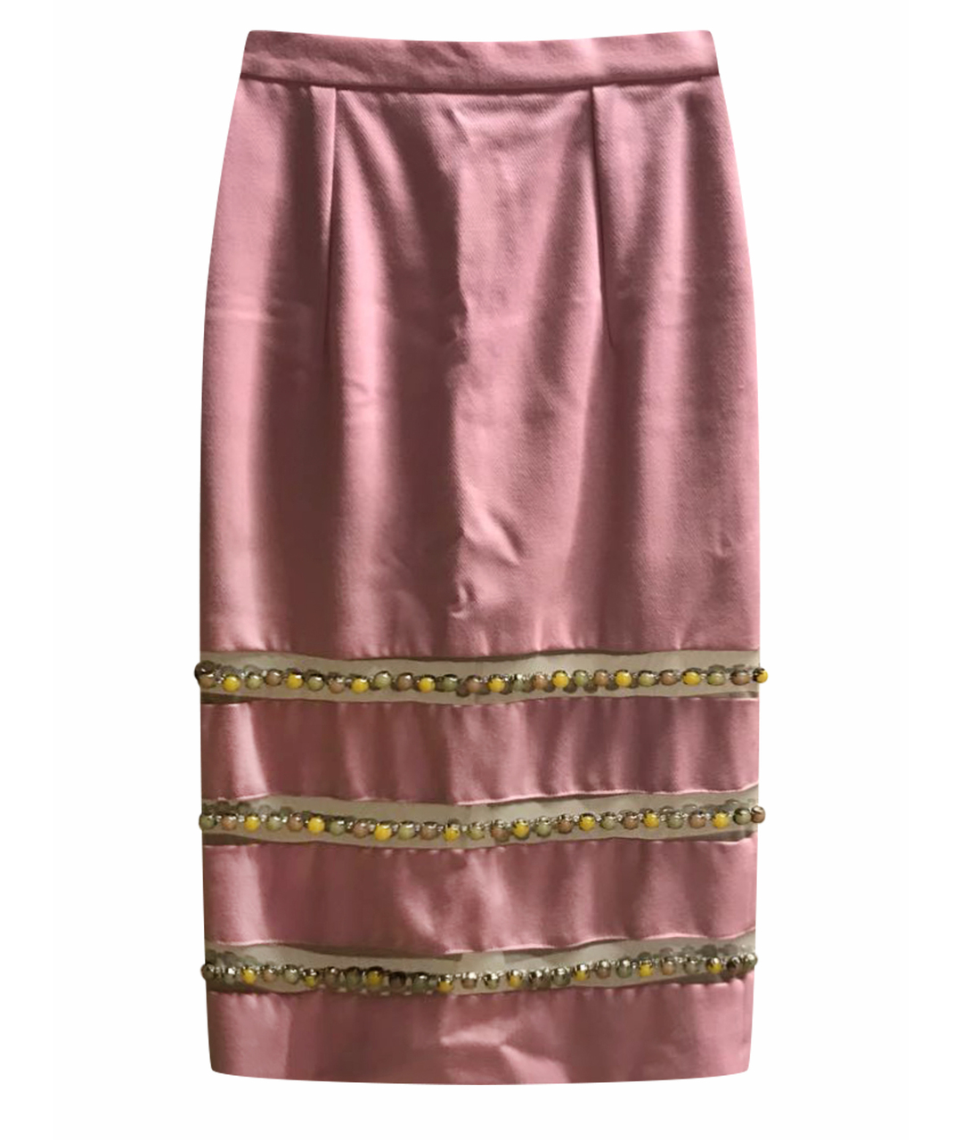 TATA NAKA Розовая шерстяная юбка миди, фото 1