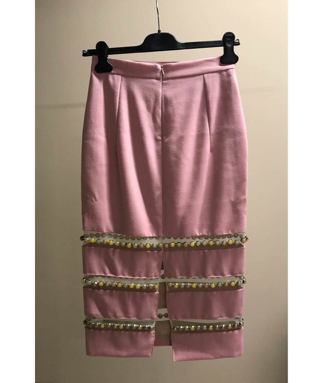 TATA NAKA Розовая шерстяная юбка миди, фото 2
