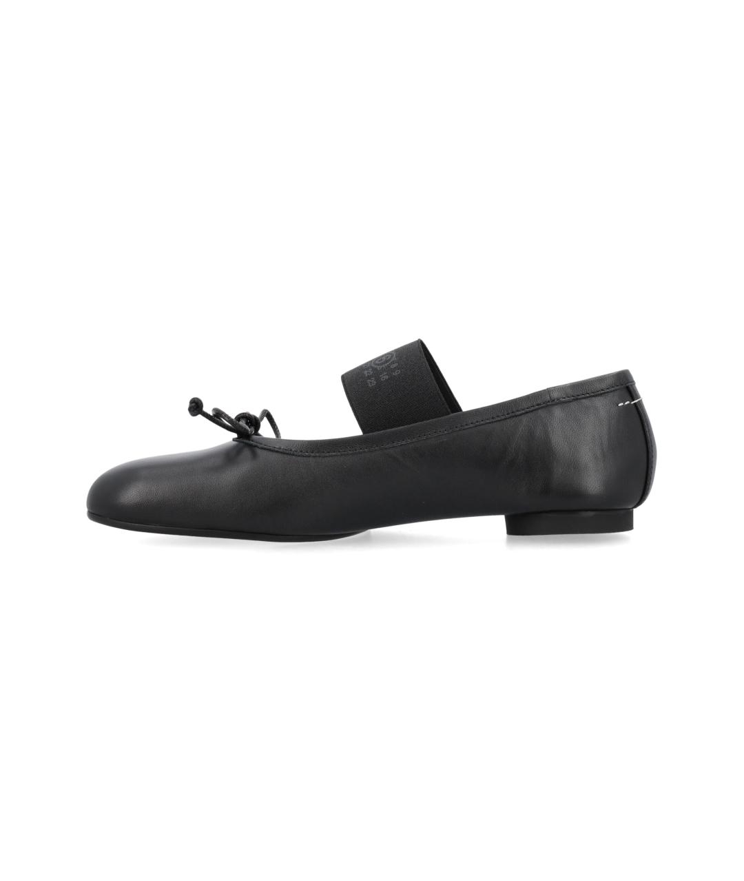 MM6 MAISON MARGIELA Черные кожаные балетки, фото 3