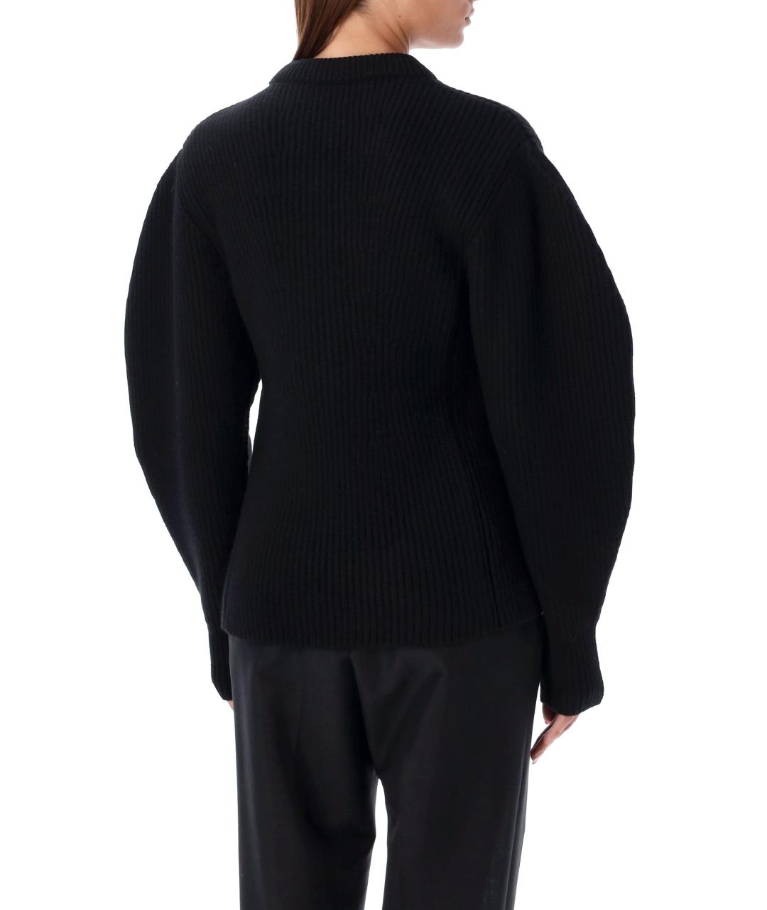 JIL SANDER Черный шерстяной джемпер / свитер, фото 3