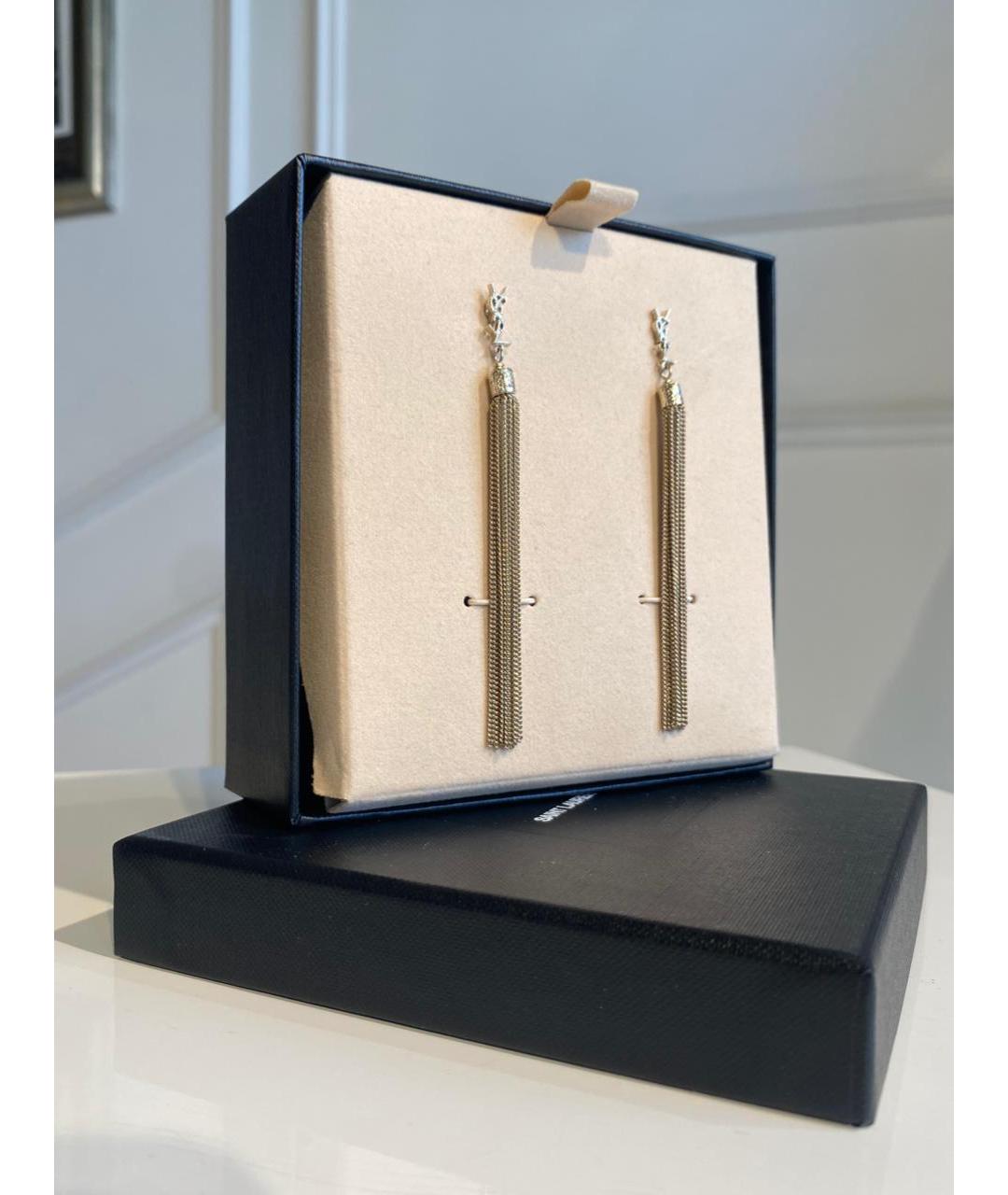 SAINT LAURENT Золотые серьги, фото 2