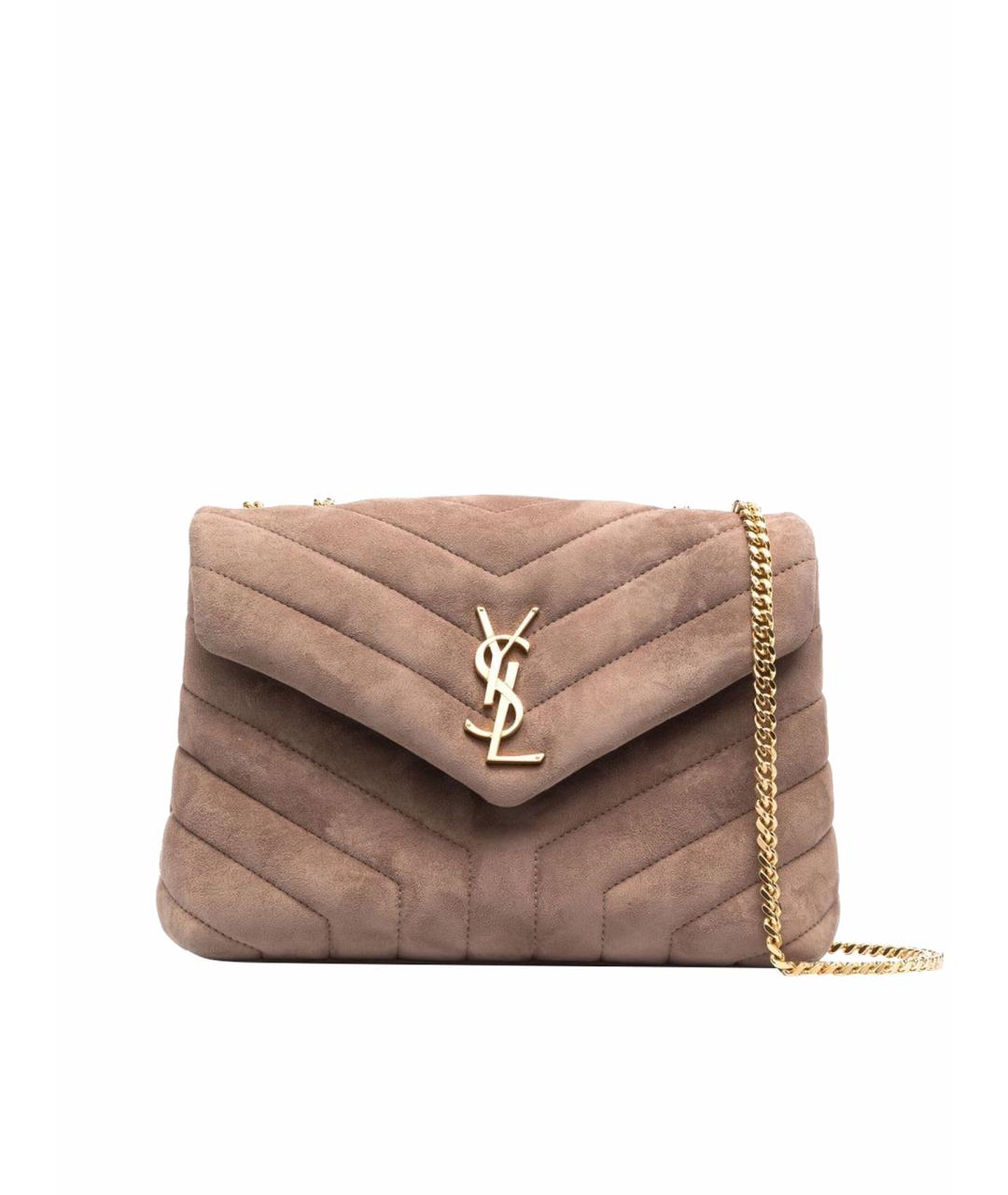 SAINT LAURENT Коричневая сумка через плечо, фото 1