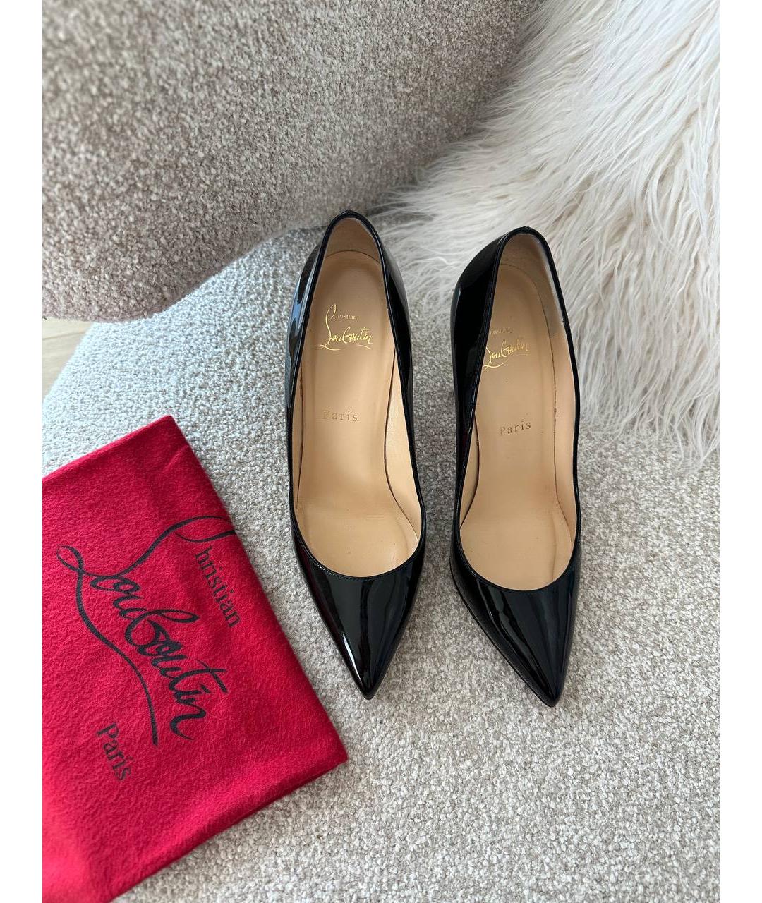 CHRISTIAN LOUBOUTIN Черные туфли из лакированной кожи, фото 2