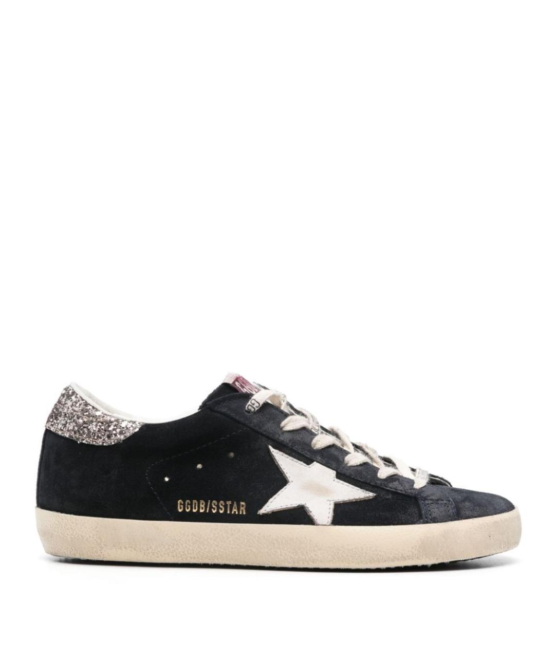 GOLDEN GOOSE DELUXE BRAND Темно-синие кожаные кеды, фото 1