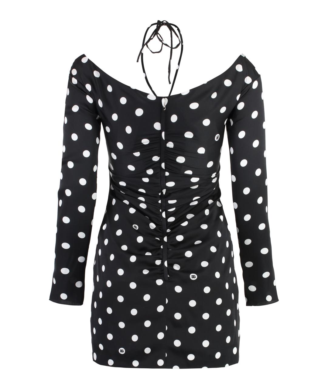 DOLCE&GABBANA Черное шелковое коктейльное платье, фото 2