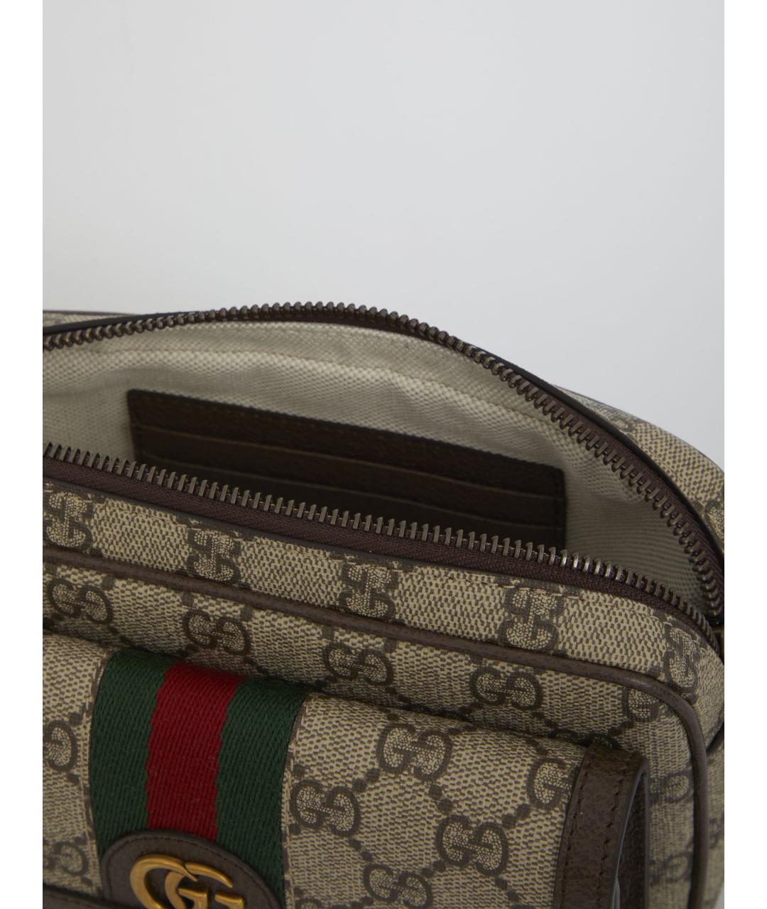 GUCCI Бежевая синтетическая сумка на плечо, фото 4