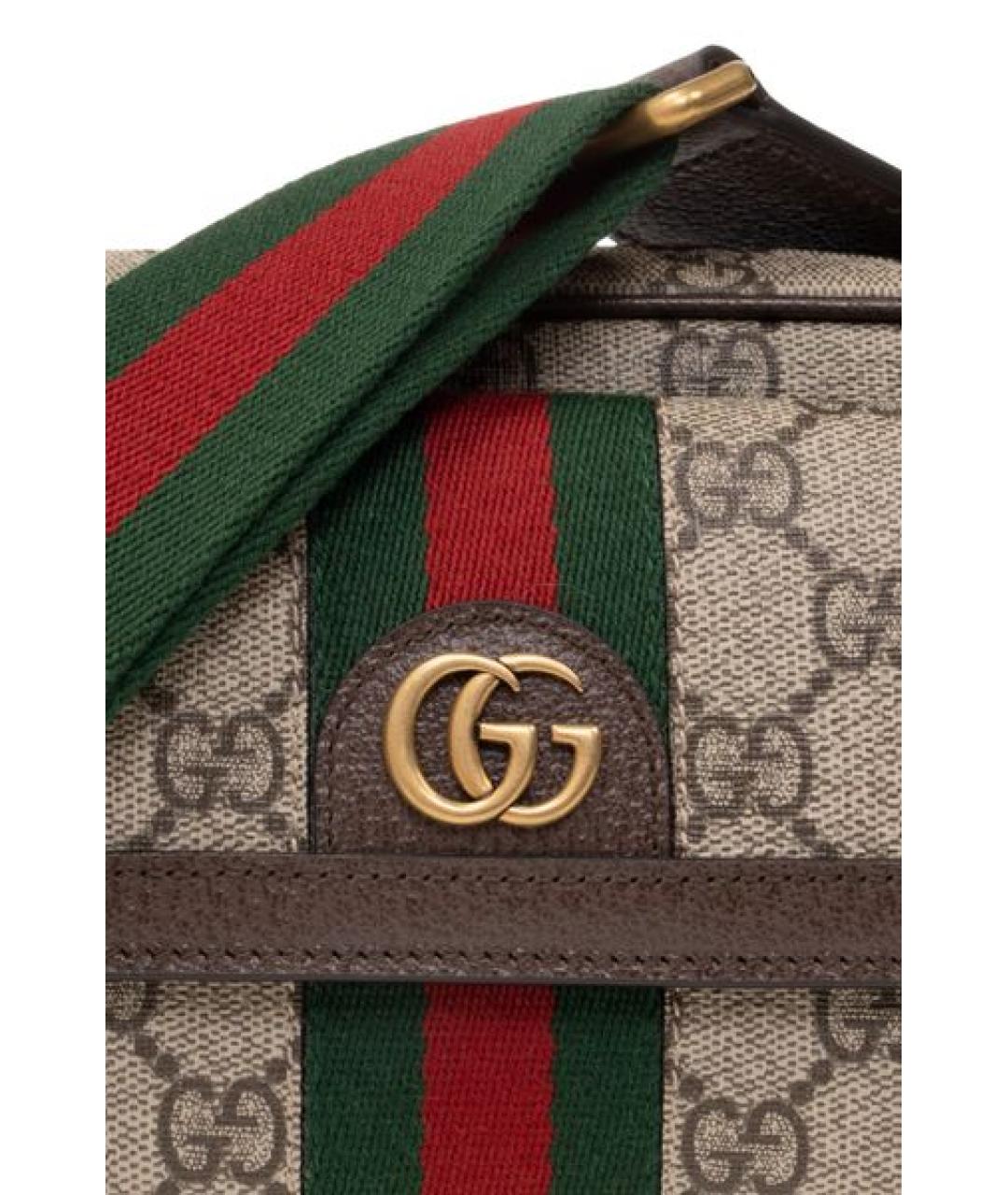 GUCCI Бежевая синтетическая сумка на плечо, фото 5