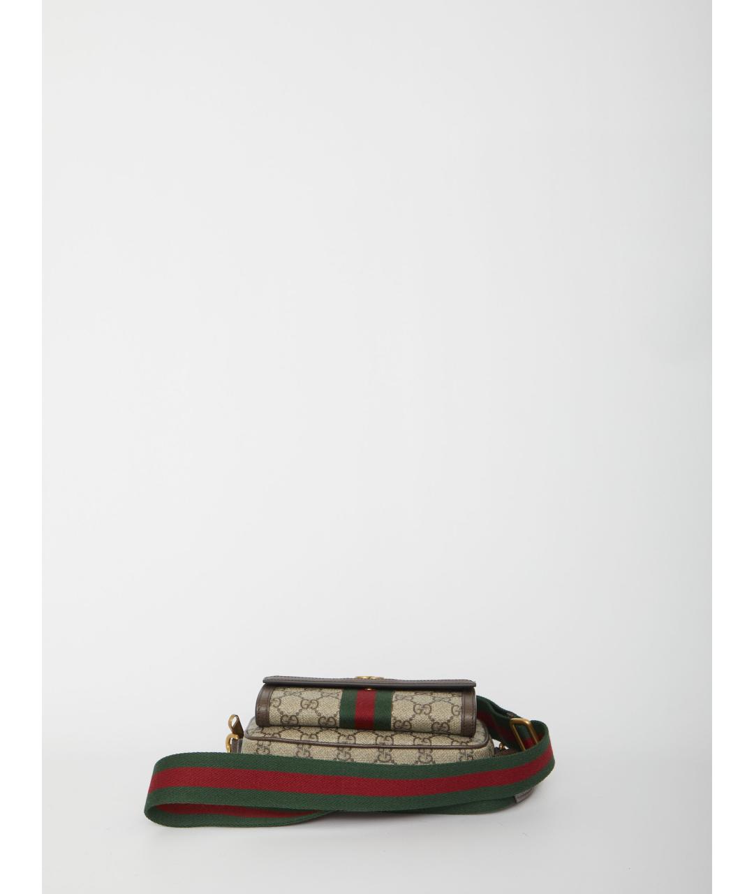 GUCCI Бежевая синтетическая сумка на плечо, фото 3