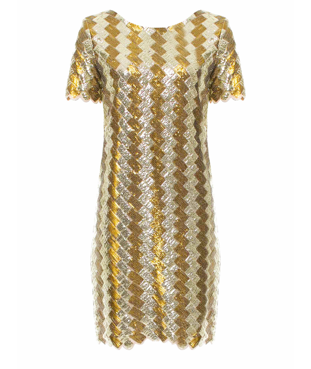 SANDRO Золотое повседневное платье, фото 1