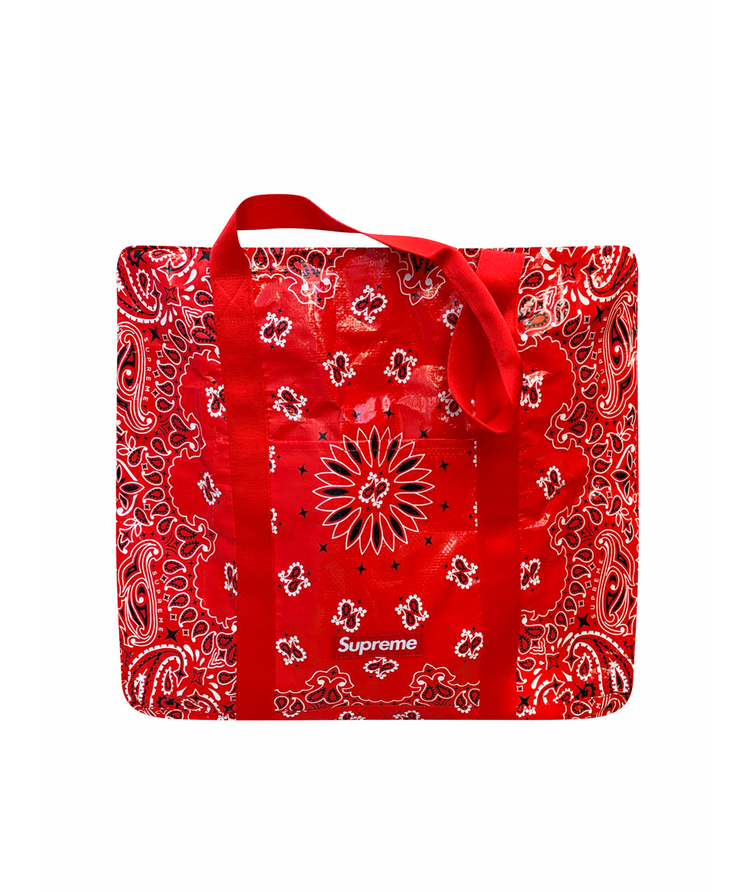 SUPREME Красная синтетическая пляжная сумка, фото 1