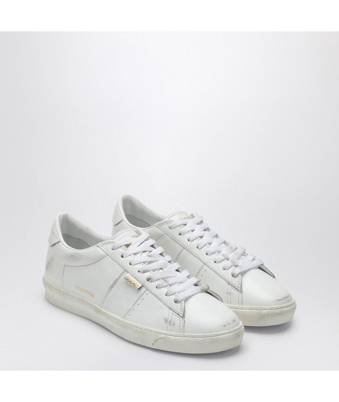 GOLDEN GOOSE DELUXE BRAND Белые кожаные низкие кроссовки / кеды, фото 2