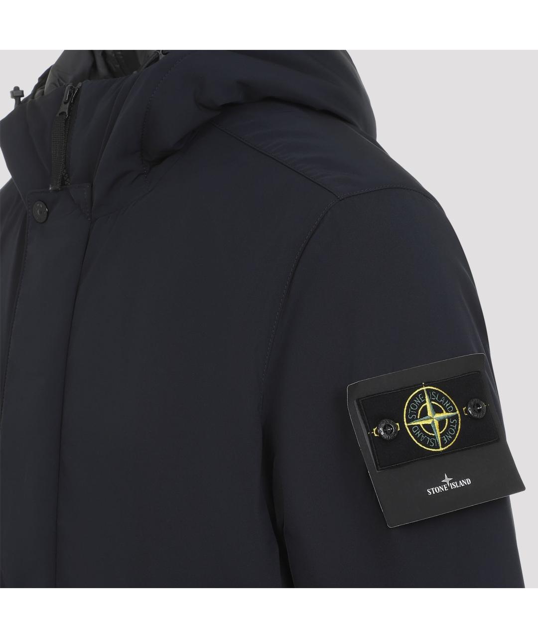 STONE ISLAND Темно-синяя полиэстеровая куртка, фото 5