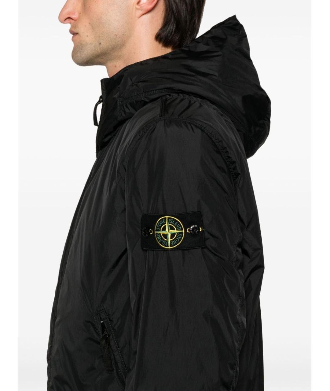 STONE ISLAND Черная полиамидовая куртка, фото 5