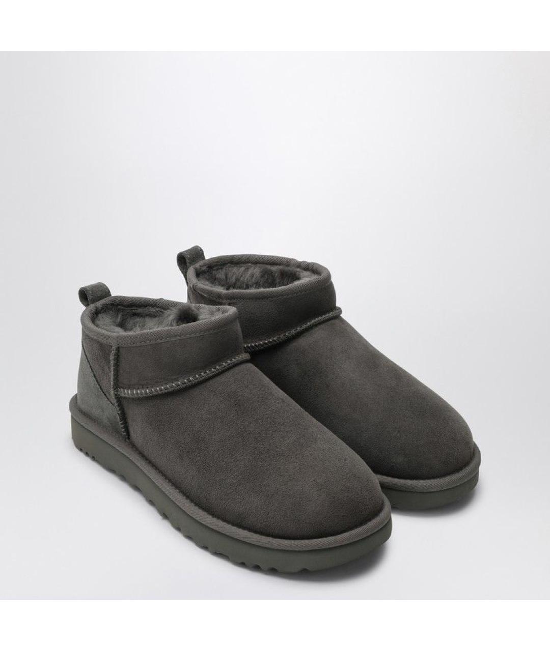 UGG AUSTRALIA Серые кожаные ботинки, фото 2