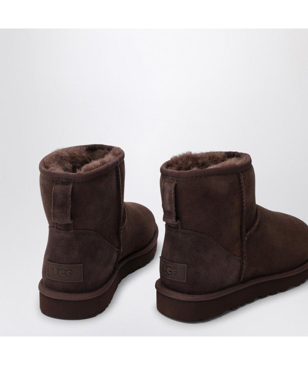 UGG AUSTRALIA Коричневые кожаные ботинки, фото 5