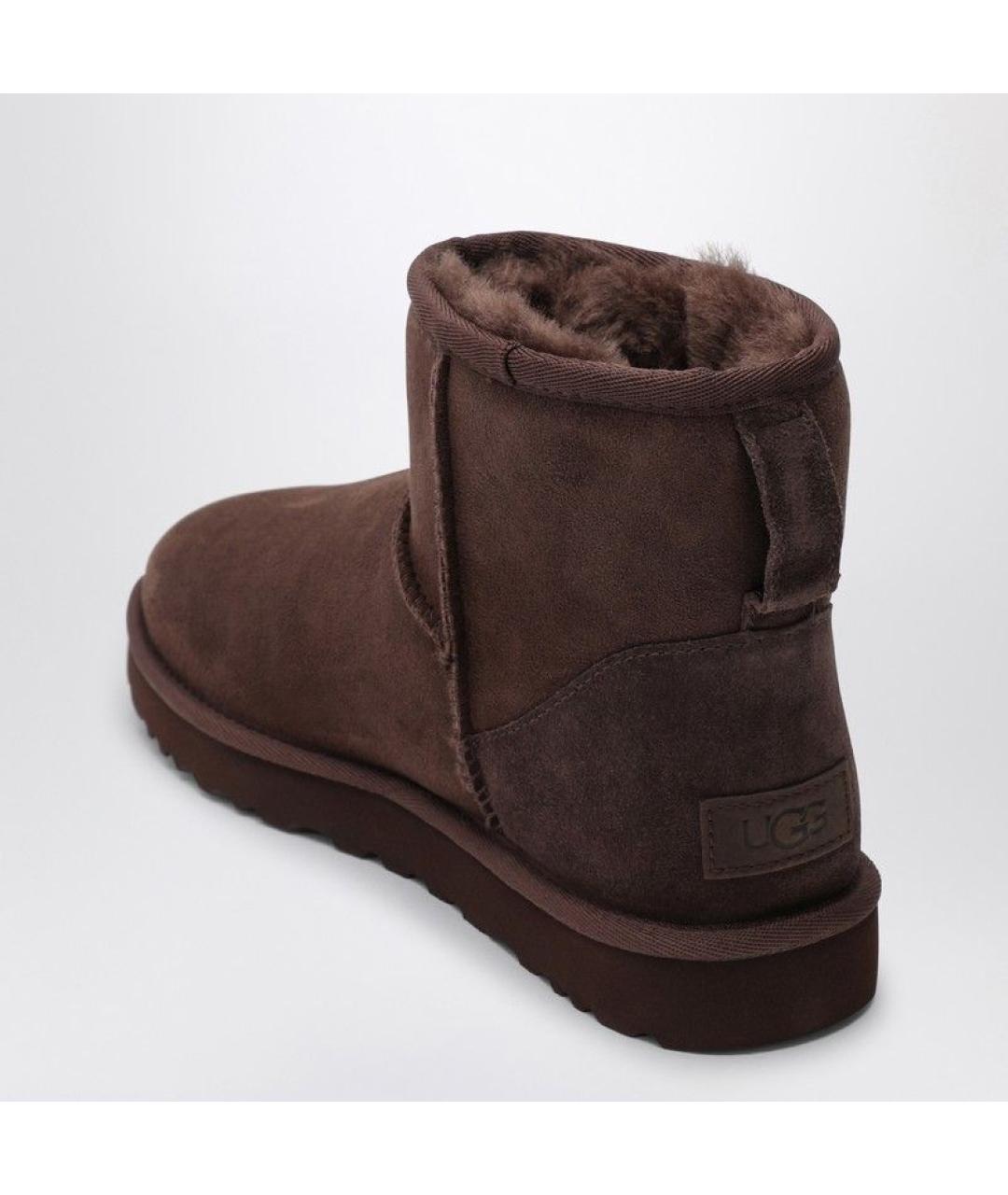 UGG AUSTRALIA Коричневые кожаные ботинки, фото 4