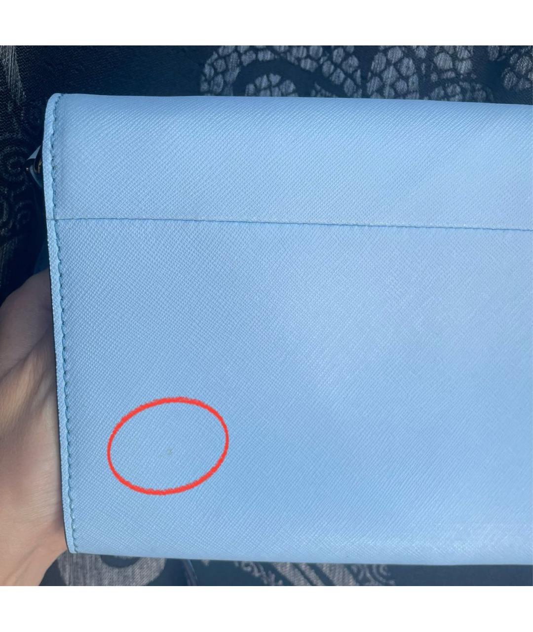 KATE SPADE Голубая кожаная сумка через плечо, фото 5