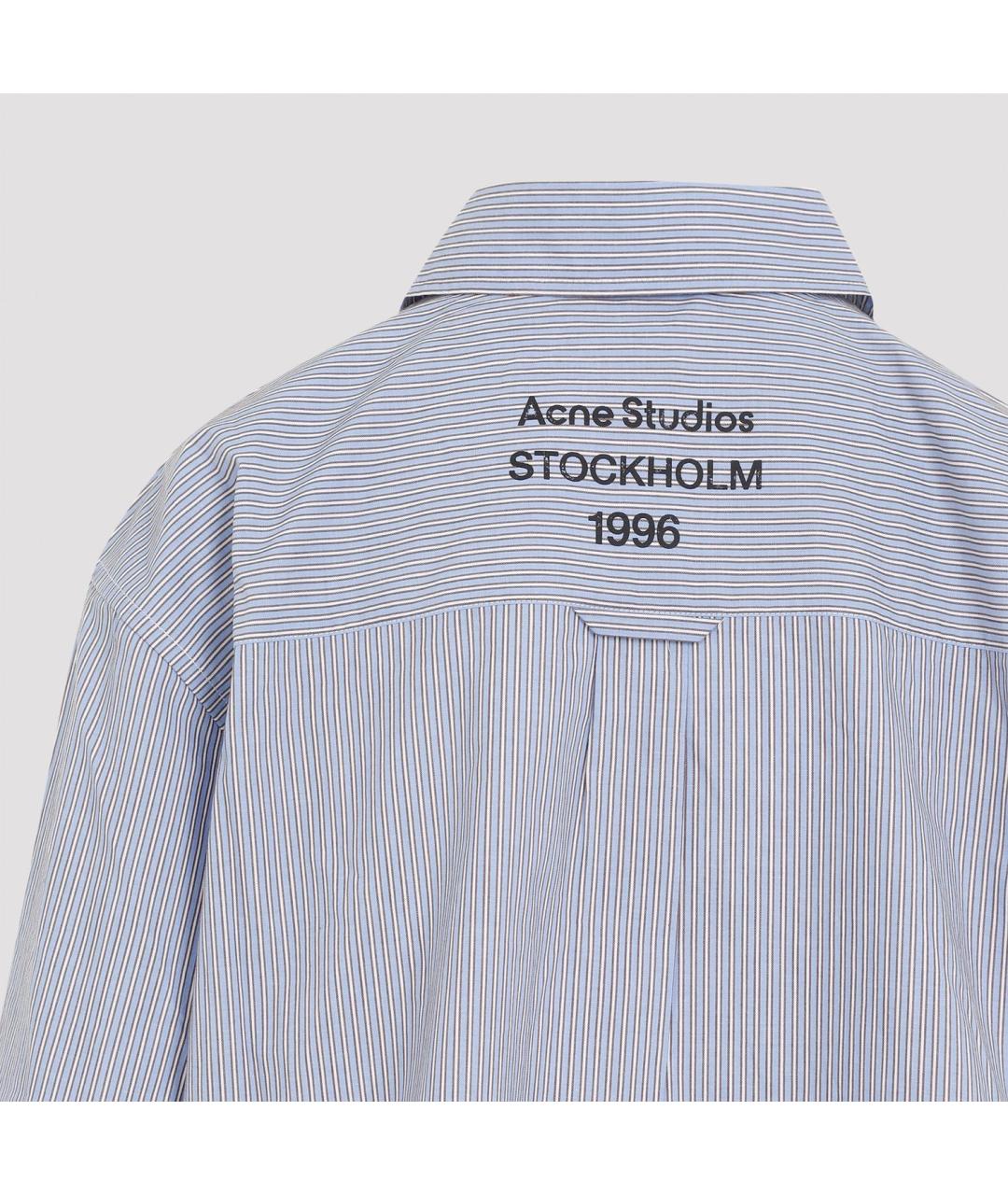 ACNE STUDIOS Голубая хлопковая рубашка, фото 4