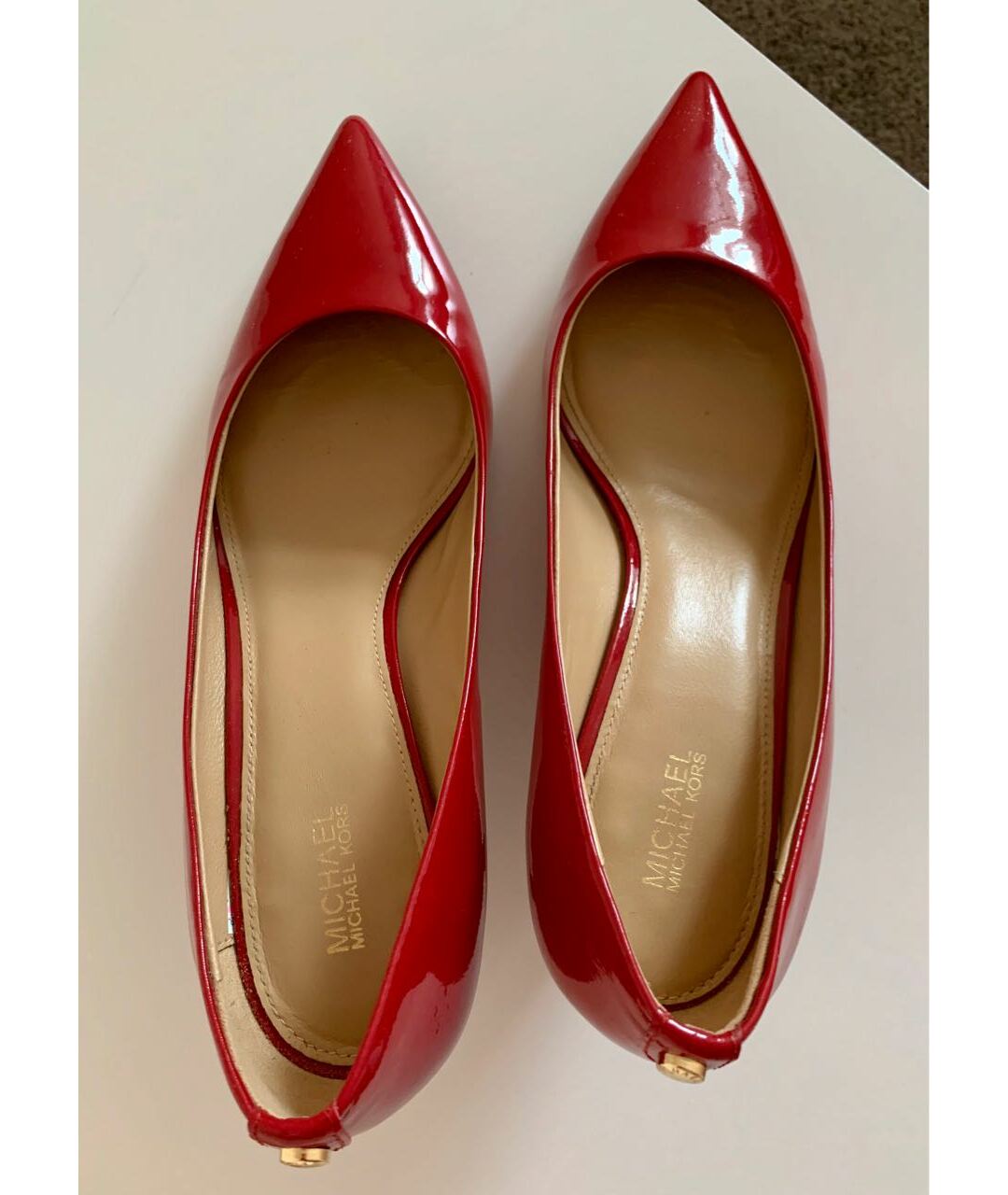 MICHAEL KORS Красные туфли из лакированной кожи, фото 3