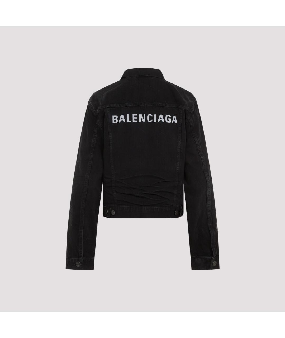 BALENCIAGA Черная хлопковая куртка, фото 3