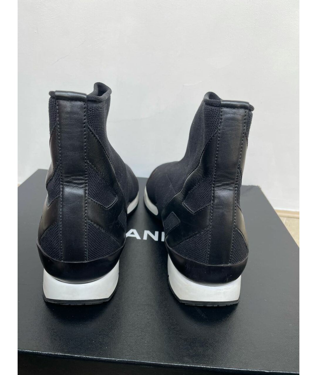 HERMES PRE-OWNED Черные текстильные ботинки, фото 3